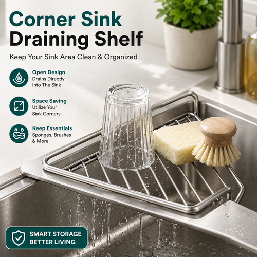 💧Corner Sink Draining Shelf✨