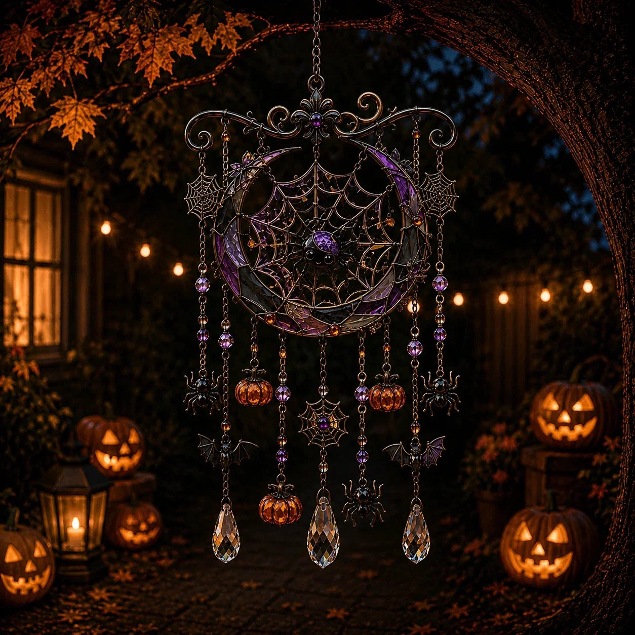 Halloween-Themed Crystal Wind Chime