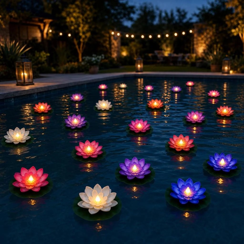 LotusGlow™ Floating Lotus Lights