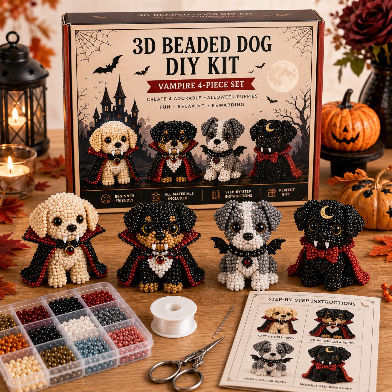 🎁🐶🎃🐶3D Halloween Dog DIY Art Set