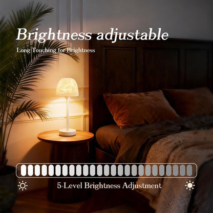16-Color Water Ripple Projection Table Lamp – Rechargeable Remote & Touch Dimmable Mood Light