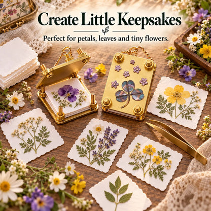 🌸Pocket-Sized Mini Flower Press – Preserve Tiny Blooms & Nature Memories 🌿