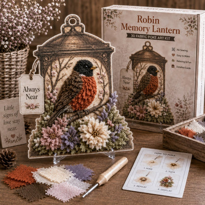 🔥LAST DAY 50% OFF - 🕊️ Always Near 3D Fabric Poke Art Memory Lantern Kit