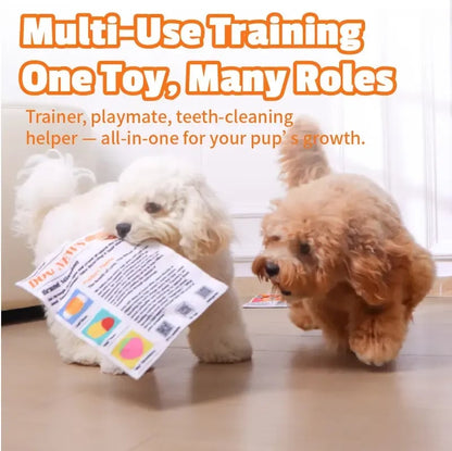 🎉🔥3-Pack Bundle🔥Crinkle Newspaper Dog Toy for Boredom Relief, Interactive Chew Toy for Dogs