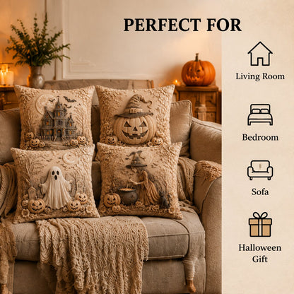🏆 50K+ SOLD!🎃3D Embossed Halloween Pillow Covers
