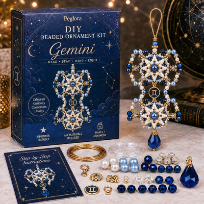⏳ Last Day 49% OFF – 🌙 Beginner-Friendly Zodiac Blessing Beaded Ornament DIY Kit Collection | Complete Kit with Beads, Crystal Accents, Zodiac Charms & Step-by-Step Guide Included 💕