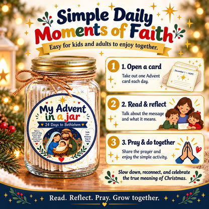 ✝️ Christian Advent in a Jar – Keep Christ at the Heart of Christmas