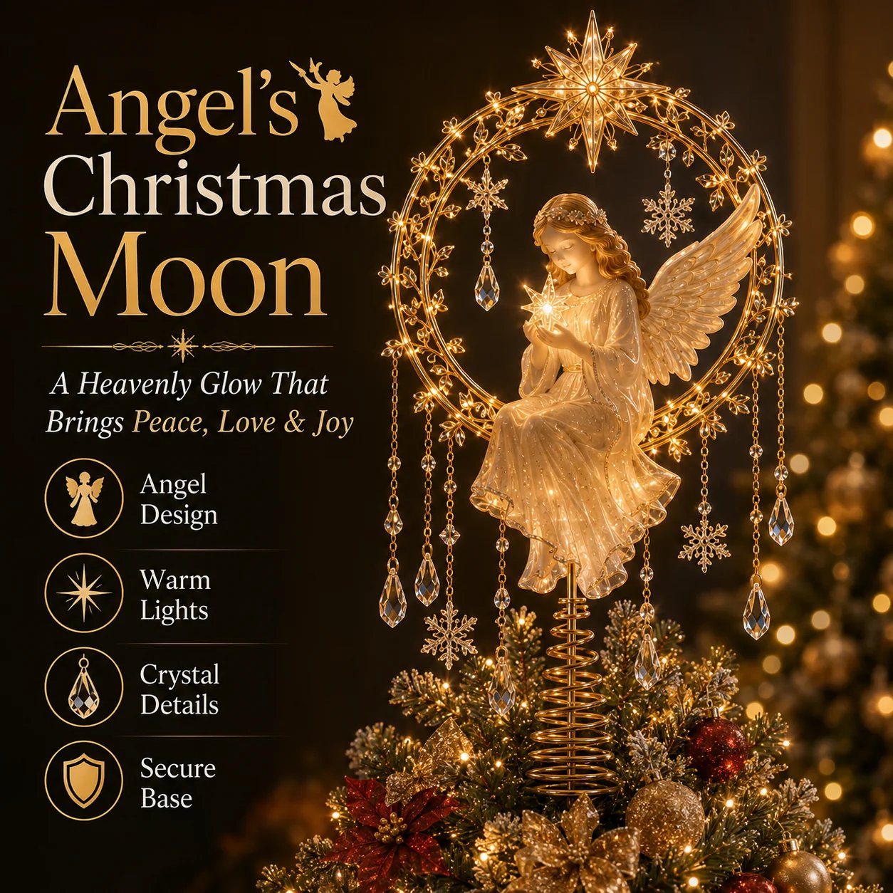🎄 Meaningful Christmas Tree Topper Collection – Lighted Holiday Keepsakes