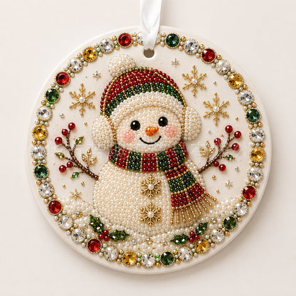 ✨ DIY Pearl & Gem Christmas Ornament Collection