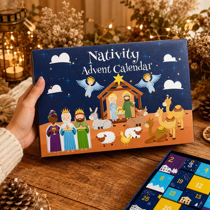 2026 Nativity Advent Calendar – 25-Piece Christmas Story Set for Kids