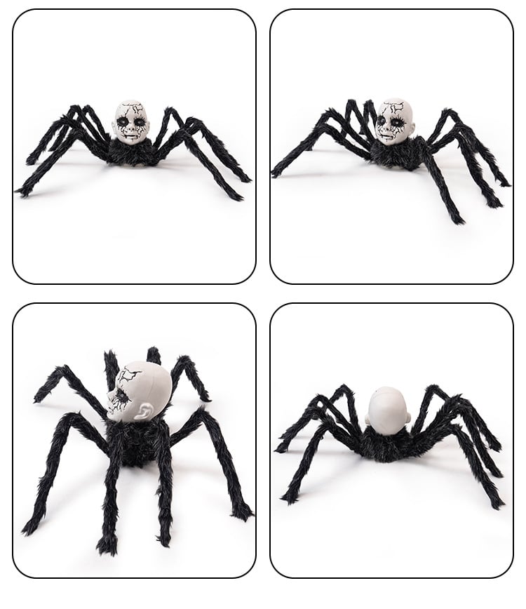 🕷️ Sound-Activated Crawling Baby-Face Spider Halloween Decor 🎃