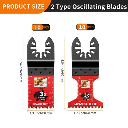 🪚 Japanese-Tooth Oscillating Multi-Tool Blades – Faster, Cleaner Cuts for Wood & PVC