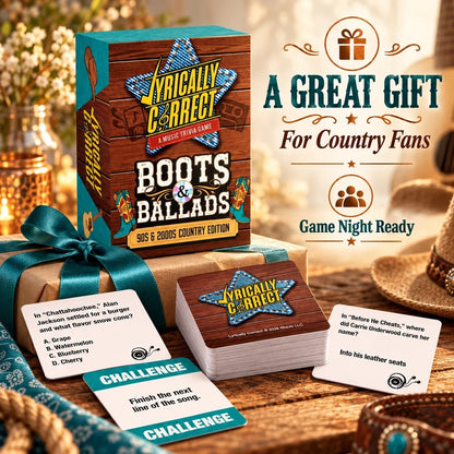Lyrically Correct Music Trivia Game Bundle – Country, Hip-Hop, R&B & Pop Editions