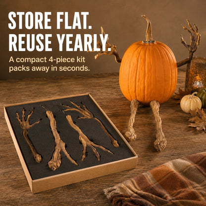 🎃 Poseable Pumpkin Limbs Set, No-Carve Halloween Decorations