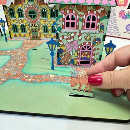 🎄12 days of painting. One village that glows.🖌️🎅