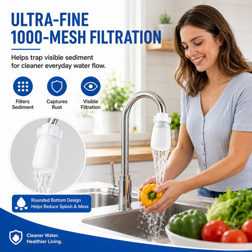 🚰 100 Pack Faucet Filter Bags – Cleaner Water, Less Splash, No Tools Needed