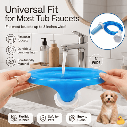 Slip-On Bathtub Faucet Sprayer Attachment, 5 Foot Hose