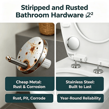 2 Counts, Universal Toilet Seat Expansion Screw Bolts, Thickened Stainless Steel🔩