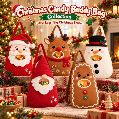 🍬 Christmas Candy Buddy Bag Collection – Festive Candy Holder & Christmas Gift Bag