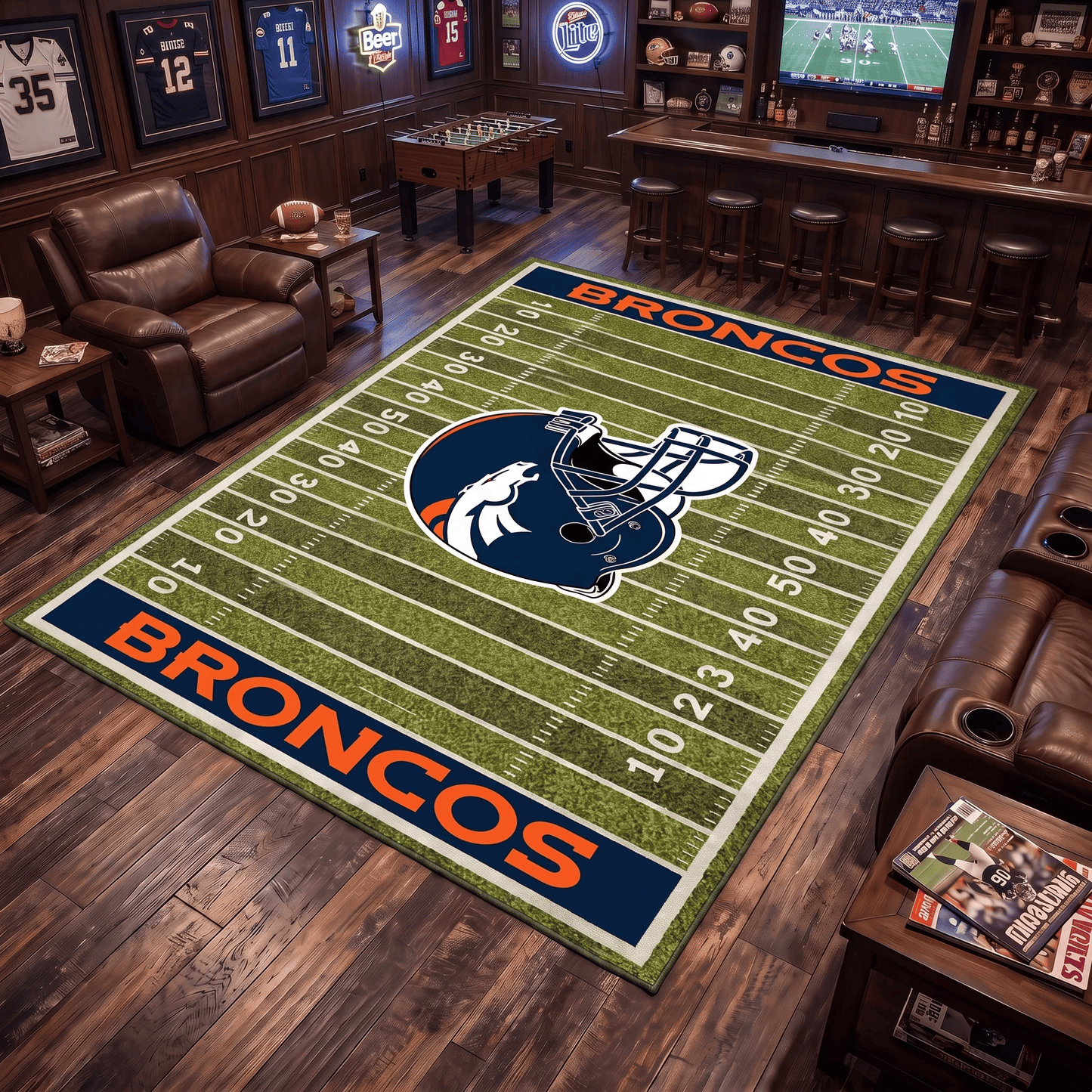 Gridiron Football Field Area Rug 🏈