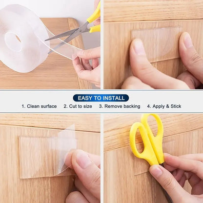 🔥 Last Day 50%Off : Strong Hold Clear Double-Sided Tape  ✨