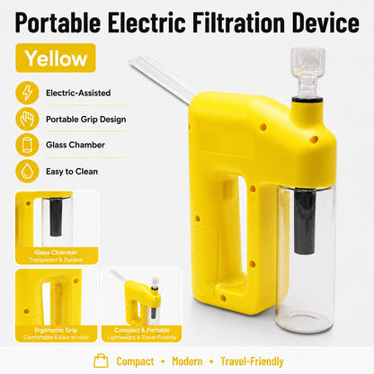✨ Portable Handheld Electric Filtration Device | Modern Glass Minimalist Design