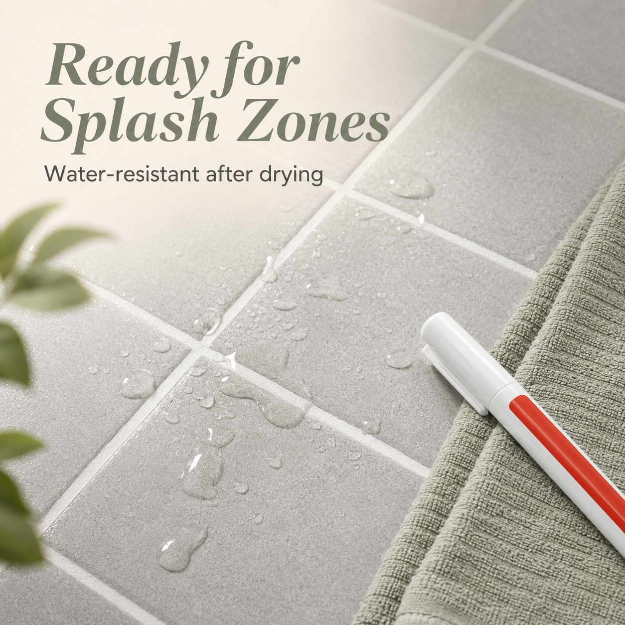 Anti-Mold Waterproof Tile Grout Repair Pen – Quick-Dry Grout Color Restorer