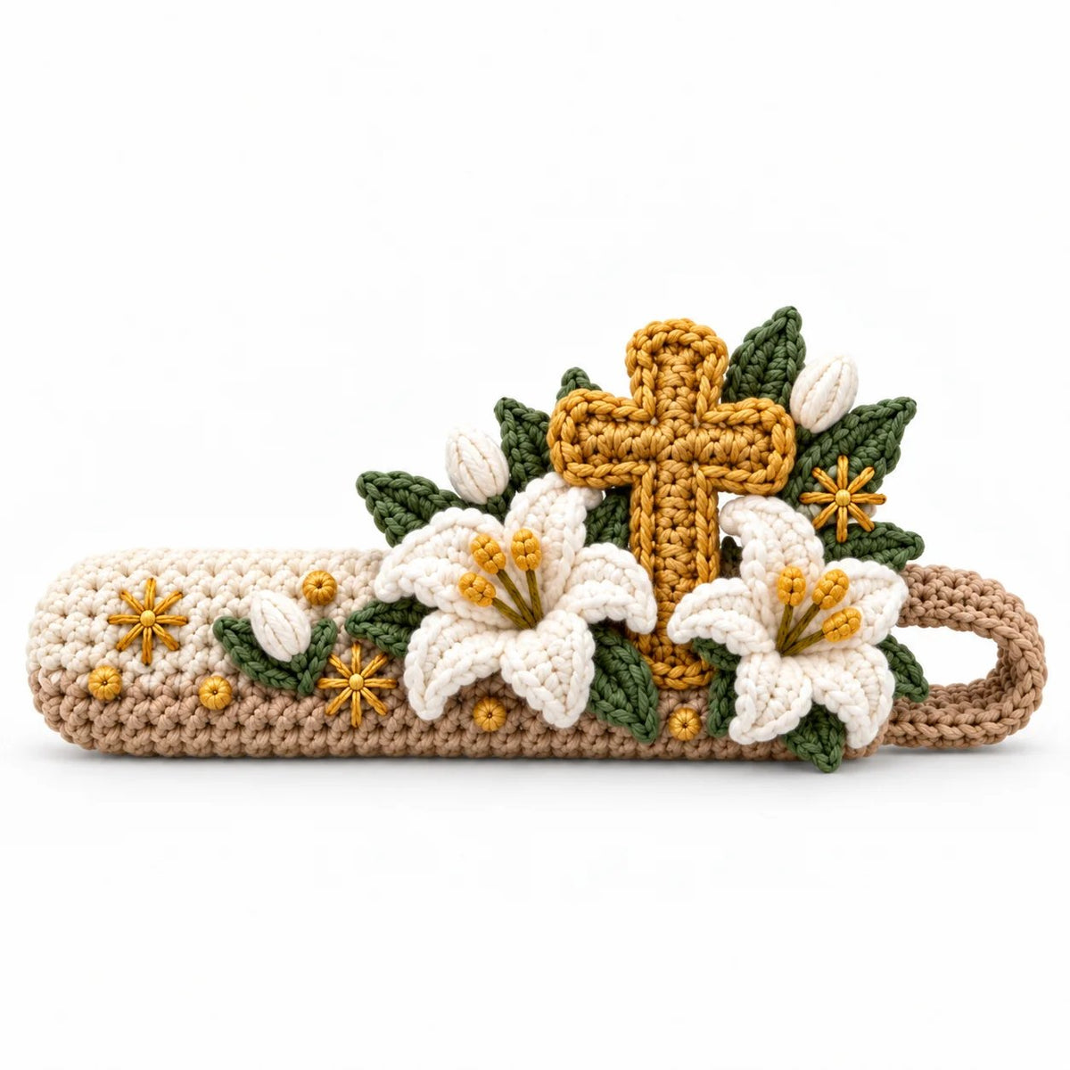 Divine Details: Hand-Crocheted Faith & Blessing Door Handle Covers ✨