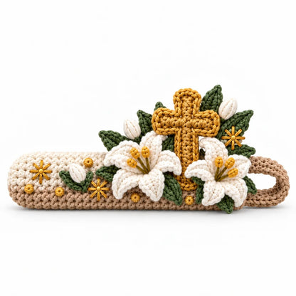 Divine Details: Hand-Crocheted Faith & Blessing Door Handle Covers ✨
