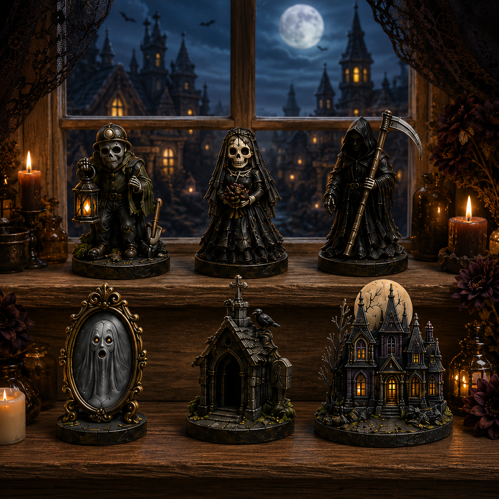 Haunted Manor grim reapers and haunted structures