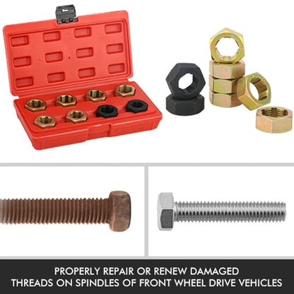 🔧 8Pcs Thread Repair Kit – Helicoil Restoring Tool Set for M5-M12 Stripped Threads, Automotive Screw Repair with HSS Drill Bits & Insert Tools 🚗💪