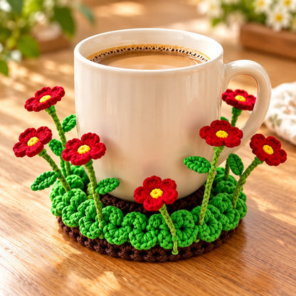 Handmade Crochet Floral Coaster | Everlasting Table Art 🌸