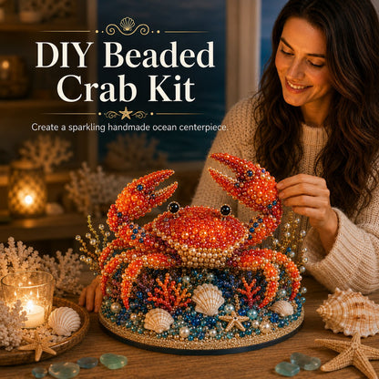 🔥 LAST DAY 49% OFF – 🌊 Ocean Sparkle Animal Craft Kit | Create a Dimensional Underwater Centerpiece with Colorful Beads, Pearls & Coastal Details 🐚✨
