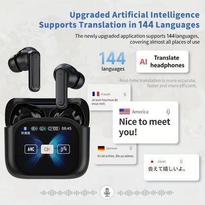 🔥Wireless Bluetooth Translation Earphone With LED display screen(Fit iOS & Android)