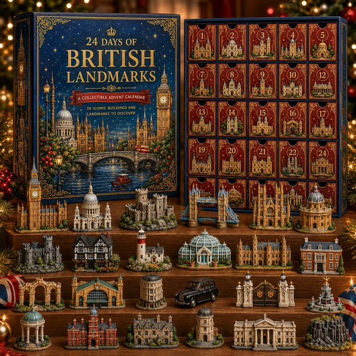 ⭐CHRISTMAS KICKOFF 49% OFF - 2026 Days of British Landmarks Blind Box - 24‑Day Festive Countdown, UK Landmark Themed Collectible Miniatures Blind Box - Gift For Britain & Travel Lovers