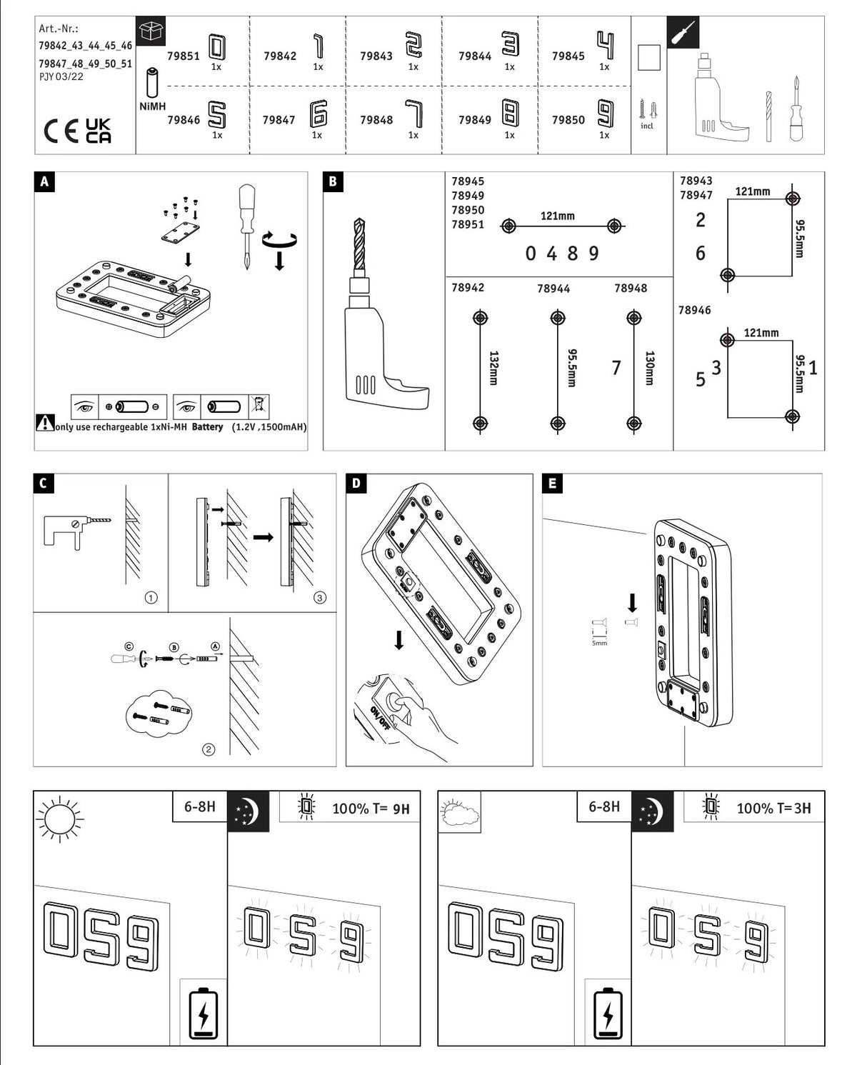 NordikHomeTM Solar House Number Lights