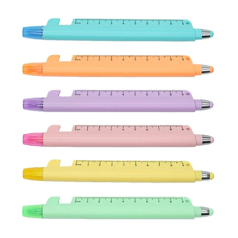 ✍️5-in-1 Multifunction Ruler Stylus Pen – 0.5mm Writing & Marker Tool