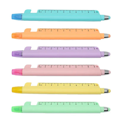 ✍️5-in-1 Multifunction Ruler Stylus Pen – 0.5mm Writing & Marker Tool