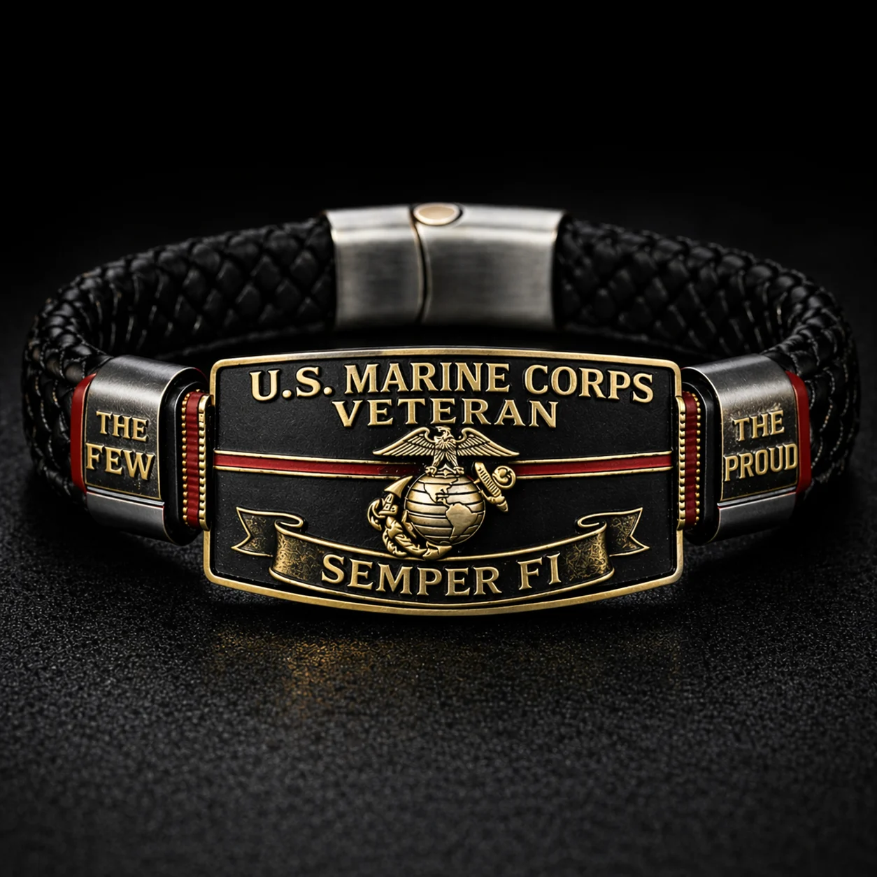 Handmade U.S. Marine Corps “Semper Fi” Bracelet(Adjustable Size), 🔥Buy 2 FREE SHIPPING!