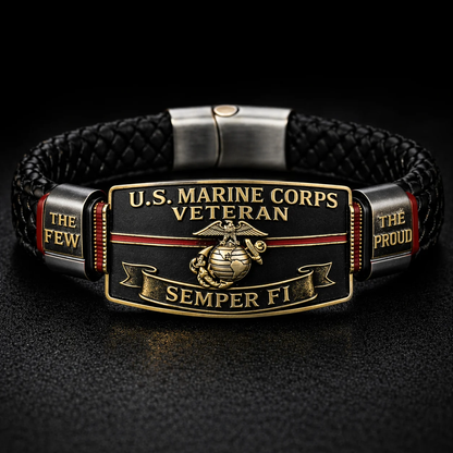 Handmade U.S. Marine Corps “Semper Fi” Bracelet(Adjustable Size), 🔥Buy 2 FREE SHIPPING!