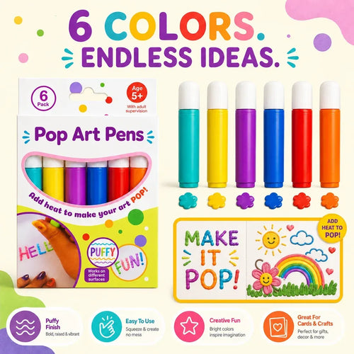 🌈3D Relief Art Pen – Turn Flat Drawings Into Touchable 3D Art