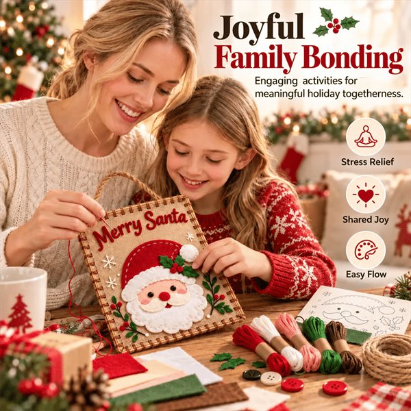 🎄✨ Christmas DIY Fabric Weaving Friendship Kit - 🧵 Create Something Special Together! 💕
