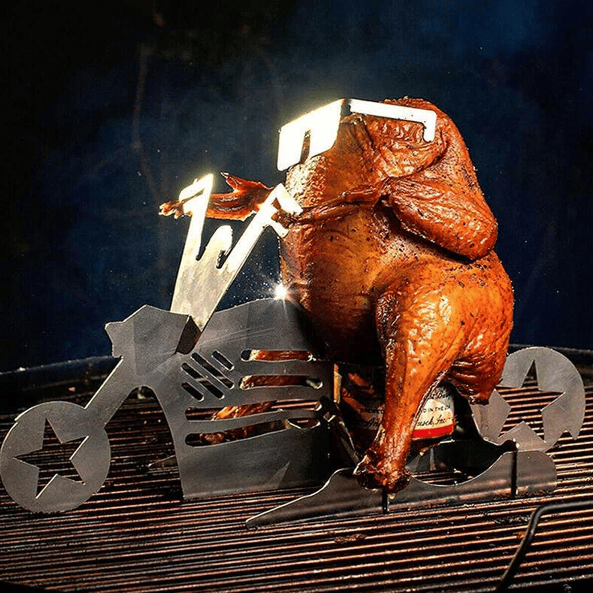 🔥Motorcycle Chicken Roaster For Beer Can Chicken