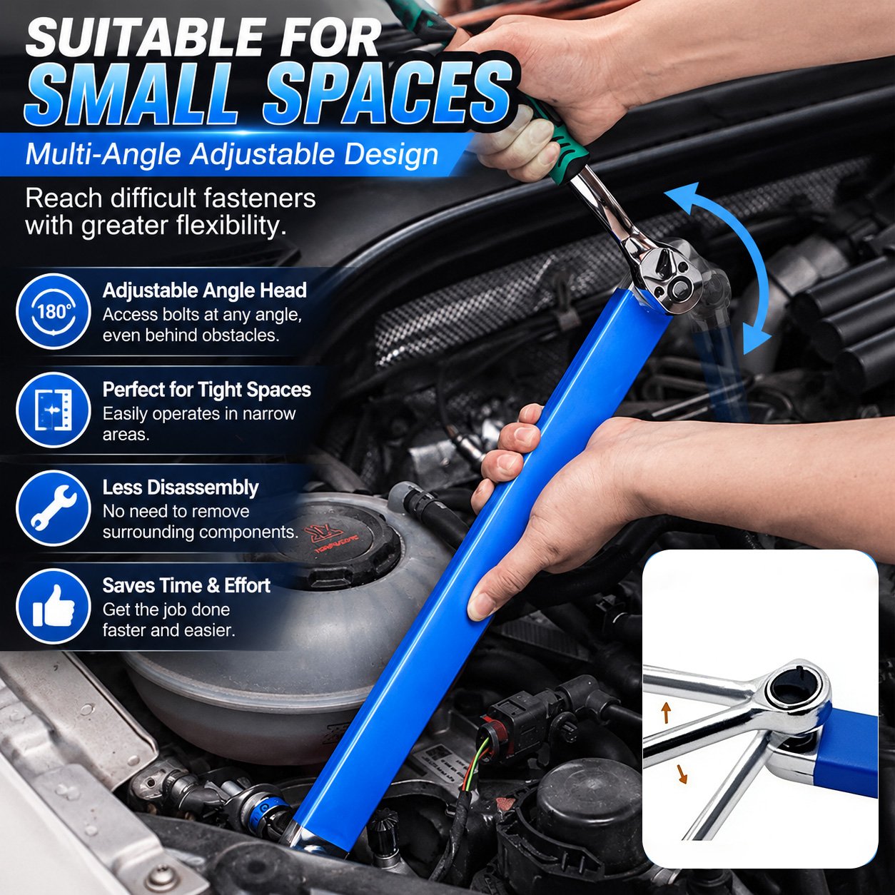 🔧 Universal Offset Socket Wrench Extension