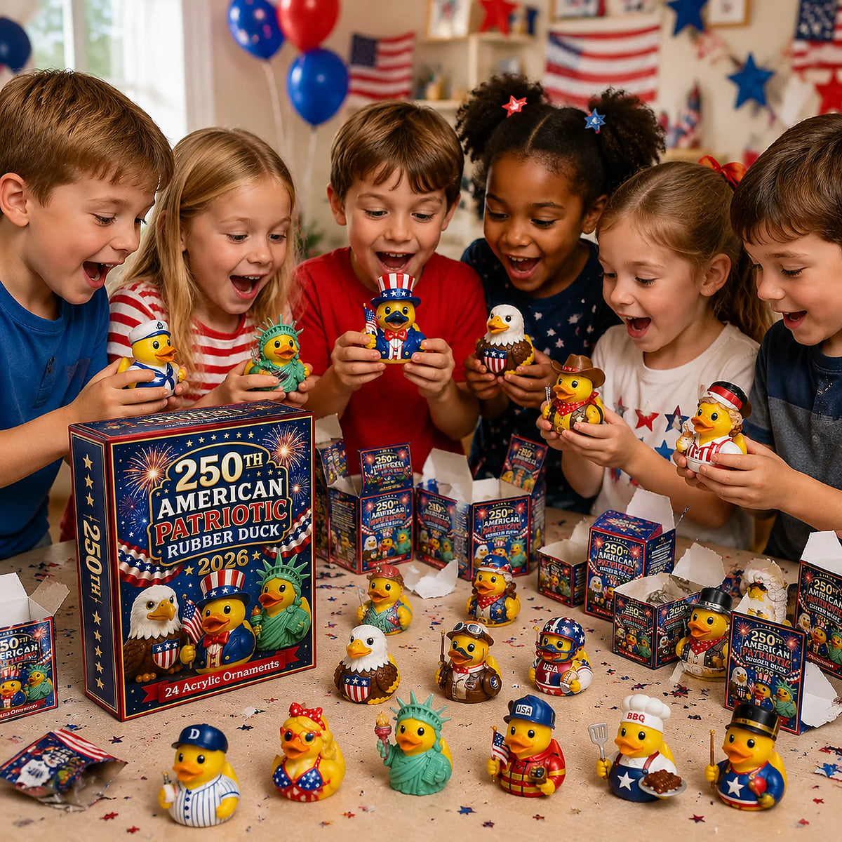 🎉🎄 Limited Edition!🔥🌟2026 American Patriotic Duck Advent Calendar - Gift for Adults Friends Patriots and Families Christmas Holiday Countdown Gift