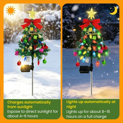 🌲❄️🎅Solar Christmas tree lights holiday decorations, outdoor courtyards, gardens, lawns, small path lights, atmosphere lights