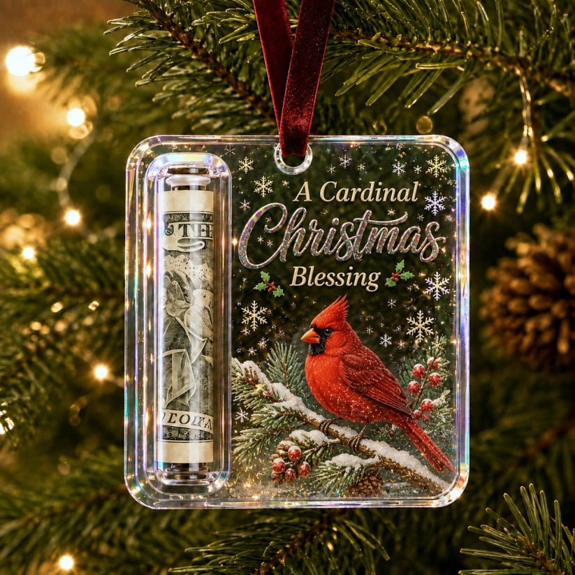 🔥Only $9.99 Last Day Promotion!🎄Christmas Cash Gift Ornament- Make Cash Feel Like A Real Christmas Gift💵