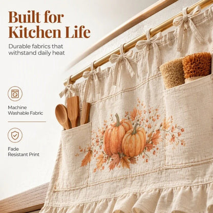 🔥LAST DAY 50% OFF - 🎃Oven Skirt Curtain with Pockets🍄