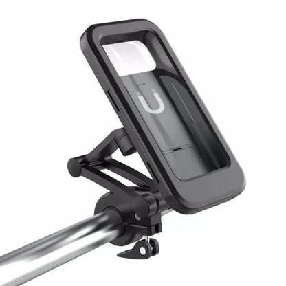 🚴 Waterproof Bike Phone Mount – 360° Rotating Shockproof Handlebar Holder for 4–6.7' Phones