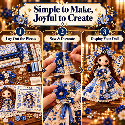 🕎🧵 Hanukkah DIY Patchwork Doll Kit | 3 Festival of Lights Designs